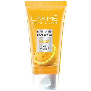 LAKMÉ Blush & Glow Exfoliating Face Wash With Vitamin C Serum, Brightening And Gentle Facewash With Lemon Fruit Extracts For All Skin, 100Gm(Pack of 2)