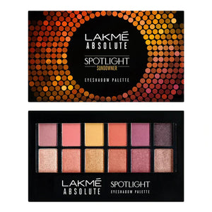 LAKME Absolute Spotlight Eye Shadow Palette, Sundowner, 12g