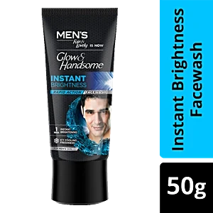 Fair & Lovely Glow & Handsome Instant Brightness Rapid Action Facewash 50g (Pack of 3)