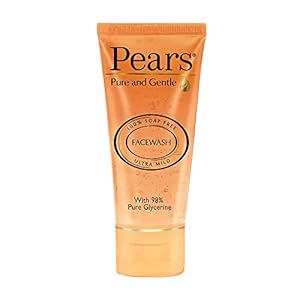 Pears Pure and Gentle Daily Cleansing Facewash, Mild Cleanser With Glycerine