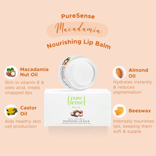 PURE SENSE Macadamia Lip Balm for Soft Lips 5 GM