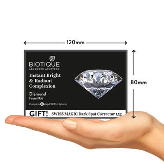 BIOTIQUE Diamond instant bright & radiant complexion facial kit (5x10g + 15g)