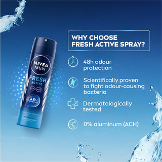 NIVEA Men Fresh Active Long Lasting Freshness Deodorant 150 Ml