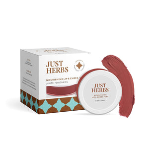 JUST HERBS Enriched Lip & Cheek Tint Brick Red