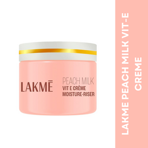 LAKMÉ Peach Milk Soft Crème Light Moisturizer for Face 300 g, Daily Lightweight Face Lotion with Vitamin E for Soft Skin- Non Sticky 24h Moisture