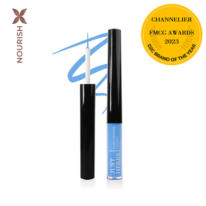 JUST HERBS Enriched Waterproof Eyeliner Organic with Jojoba Oil & Vitamin E JHEL-01 Eclectic Blue