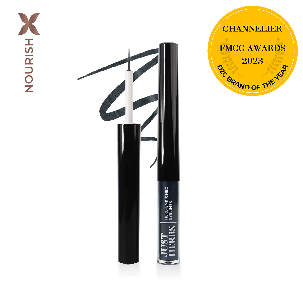 JUST HERBS Enriched waterproof eyeliner Smoky Charcoal