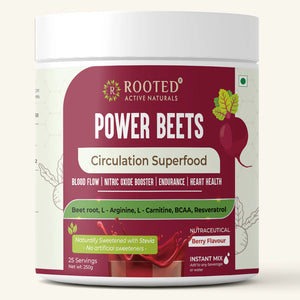 Rooted Active's Power Beets – Beet Root Powder with Amino's & Resveratrol