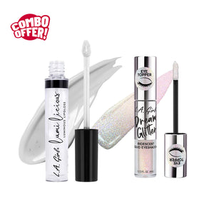 L.A.GIRL Eye Topper Iridescent Liquid Eyes Shadow & Luminous Lip Gloss