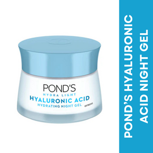 Pond's Hydra Light Hyaluronic Acid Hydrating Night Gel - Plumps Skin for 72 Hours, 50 gm