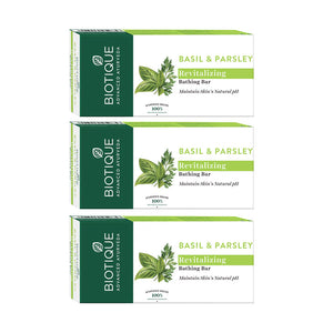 Biotique Basil & parsley revitalizing bathing bar(Pack of 3)