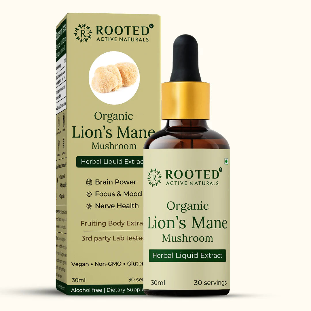 Rooted Active's Lions Mane Mushroom Liquid Extract