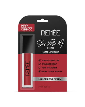 RENEE LIPSTICK WITH BLISTER PACK - HUNGER FOR BERRY_2ML)(Pack of 2)