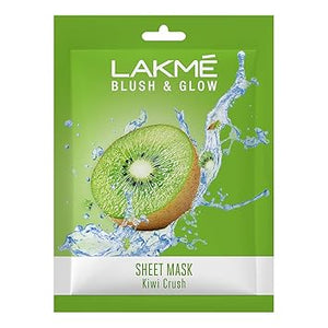 LAKMÉ Blush & Glow Kiwi Sheet Mask, 25 ml(Pack of 5)