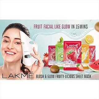 LAKMÉ Blush & Glow Kiwi Sheet Mask, 25 ml(Pack of 3)