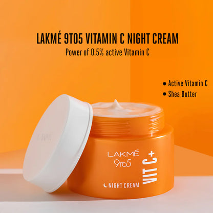 Lakmē 9 To 5 Vitamin C+ Night Cream - 50gm