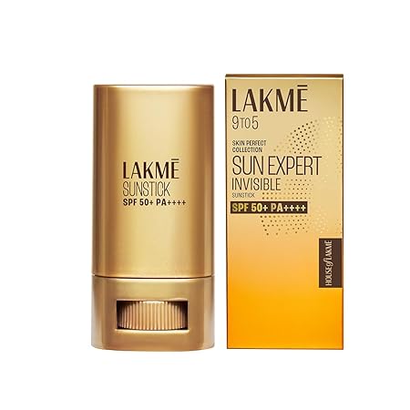 LAKMÉ Sun Expert Invisible Sunstick For All Skin Types Spf 50+ Pa++++ For Uva/B,No White Cast,On The Go Protection 18G